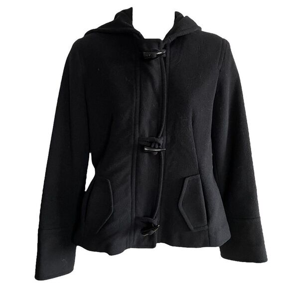 Esprit ~ Black Wool Blend Jacket ~ Toggle button closure ~ size Medium - Picture 2 of 12